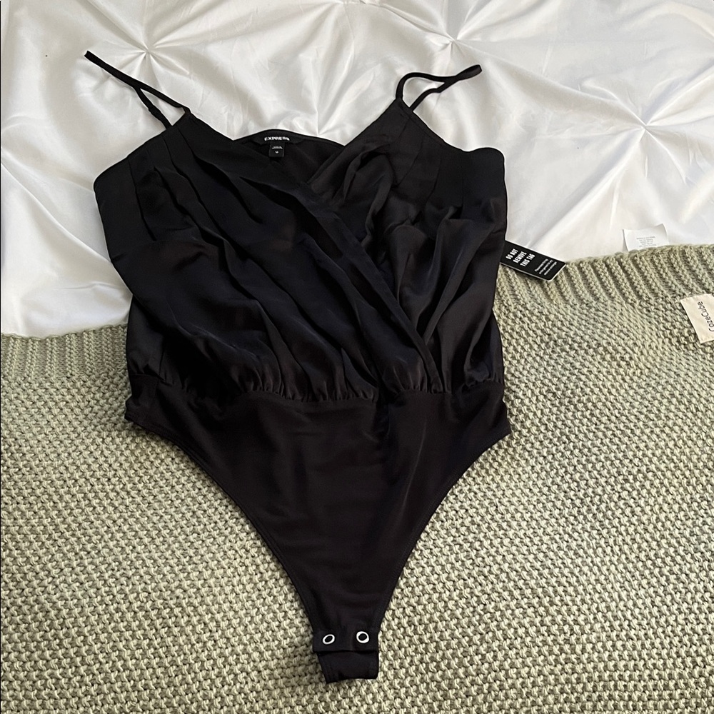 Express Black V-Neck Bodysuit